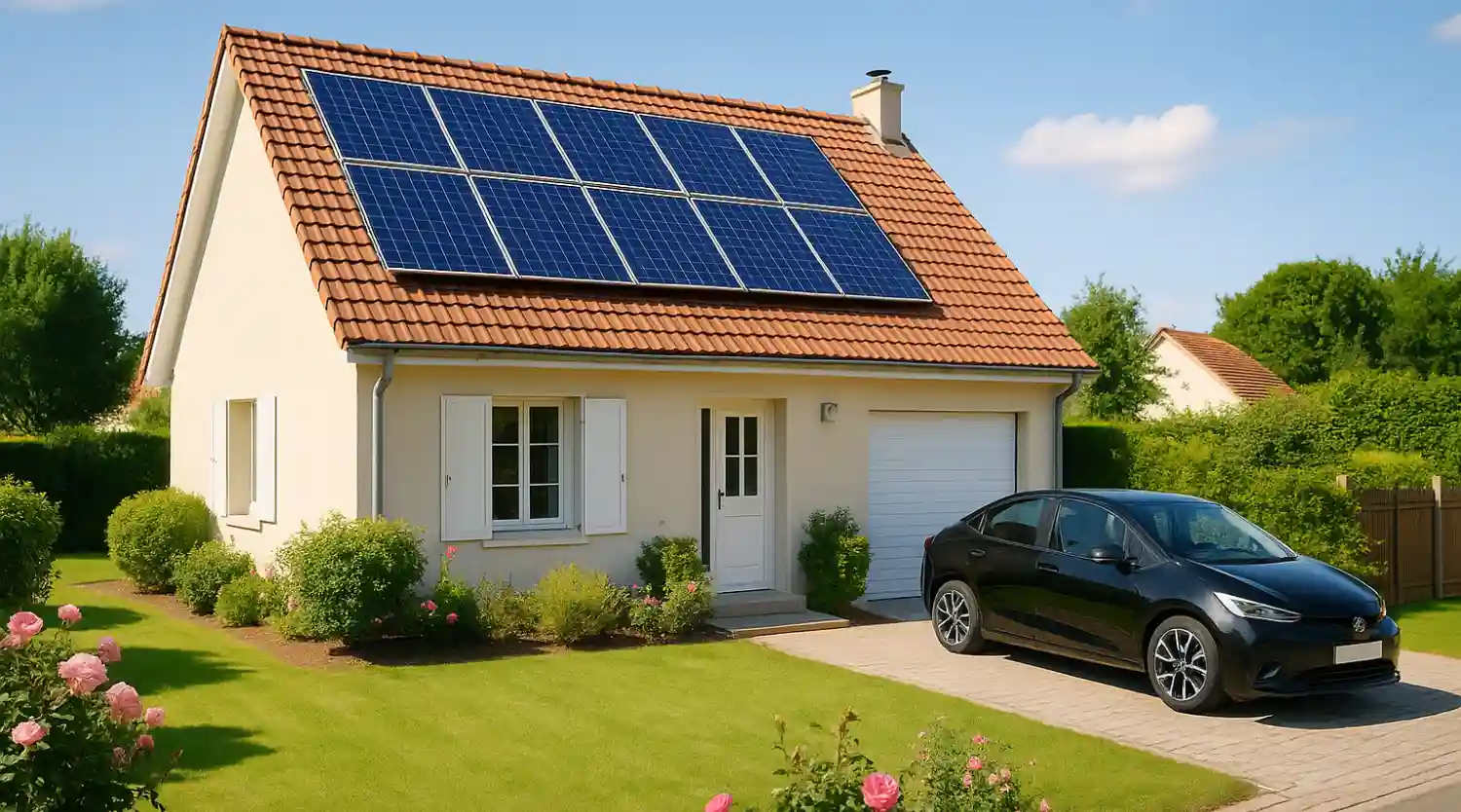 Installation de panneaux photovoltaïques sur une maison individuelle pour l'autoconsommation - Mon Électricité