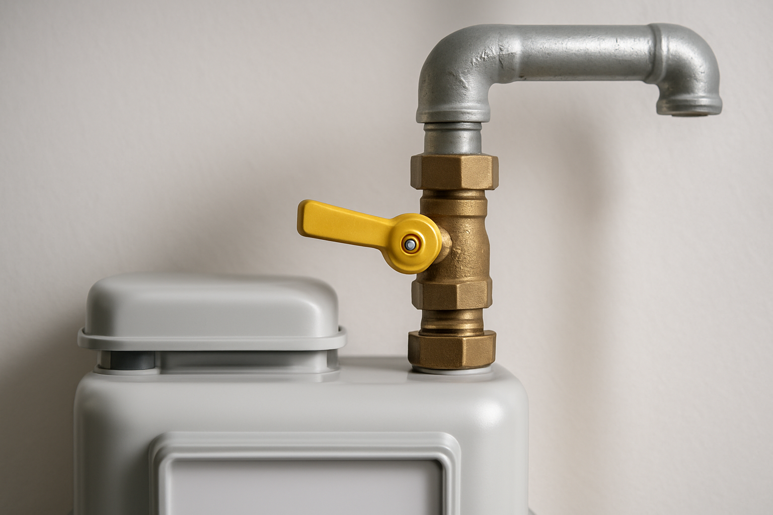 Compteur de gaz et raccordement illustrant les démarches de résiliation contrat gaz 2024