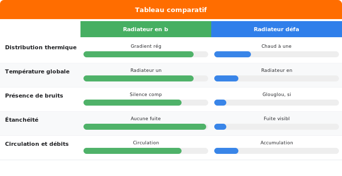 Diagnostic : mon radiateur gaz fonctionne-t-il correctement Schéma comparatif 1. Gaz — Diagnostic : mon radiateur gaz fonctionne-t-il correctement