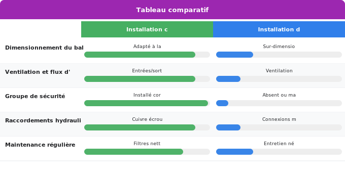 Schéma comparatif 3. Aide Énergétique — Erreurs courantes à éviter lors de l’installation