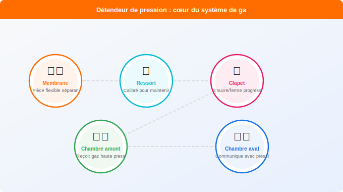 Schéma technique 1. Gaz — Le détendeur de pression : élément central du système