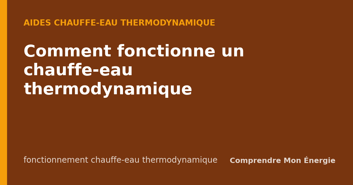 Comment fonctionne un chauffe-eau thermodynamique