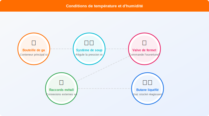 Schéma technique 1. Gaz — Conditions de température et d’humidité pour conserver son g