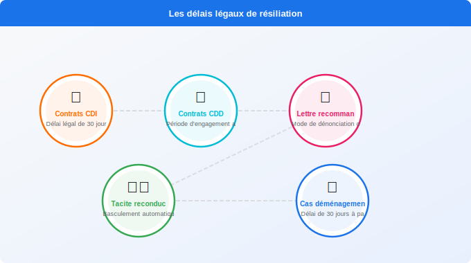 Schéma technique 5. Électricité — Les délais légaux de résiliation expliqués