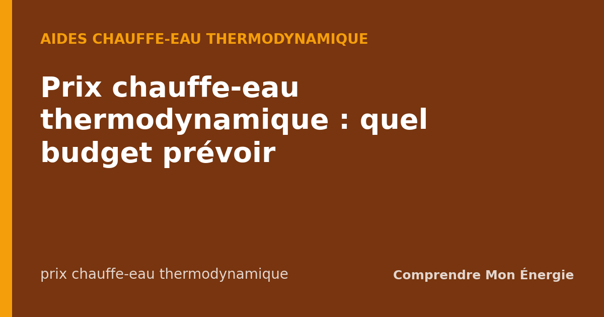 Prix chauffe-eau thermodynamique : quel budget prévoir