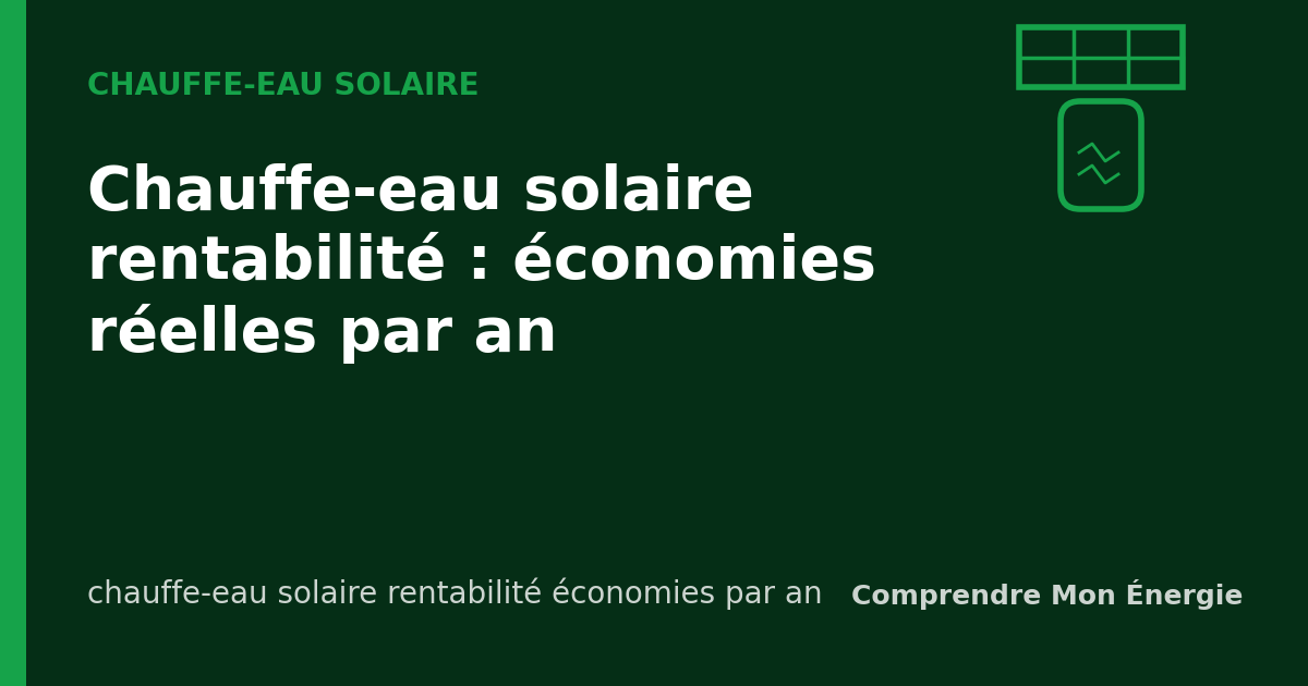 Chauffe-eau solaire rentabilité : économies réelles par an