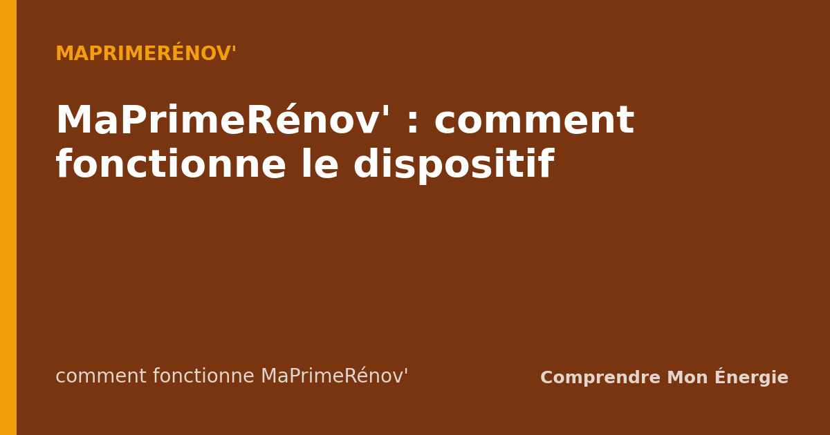 MaPrimeRénov' : comment fonctionne le dispositif