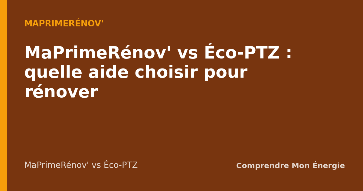 MaPrimeRénov' vs Éco-PTZ : quelle aide choisir pour rénover