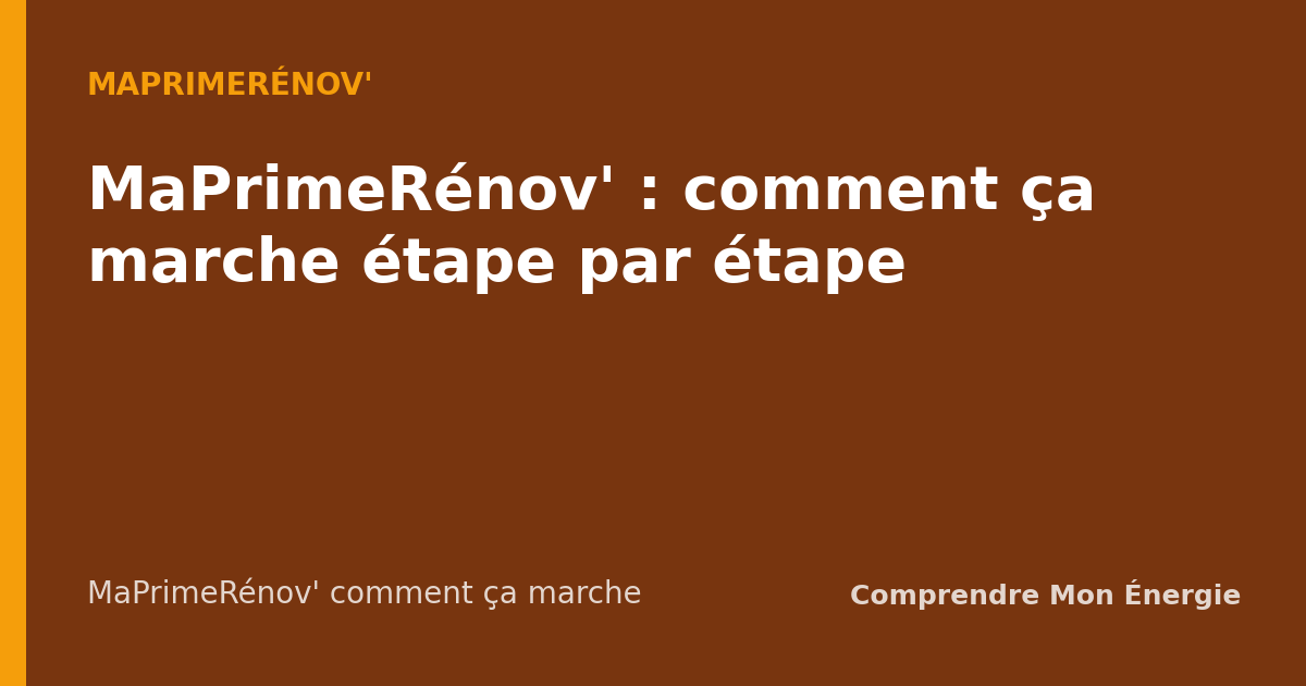 MaPrimeRénov' : comment ça marche étape par étape
